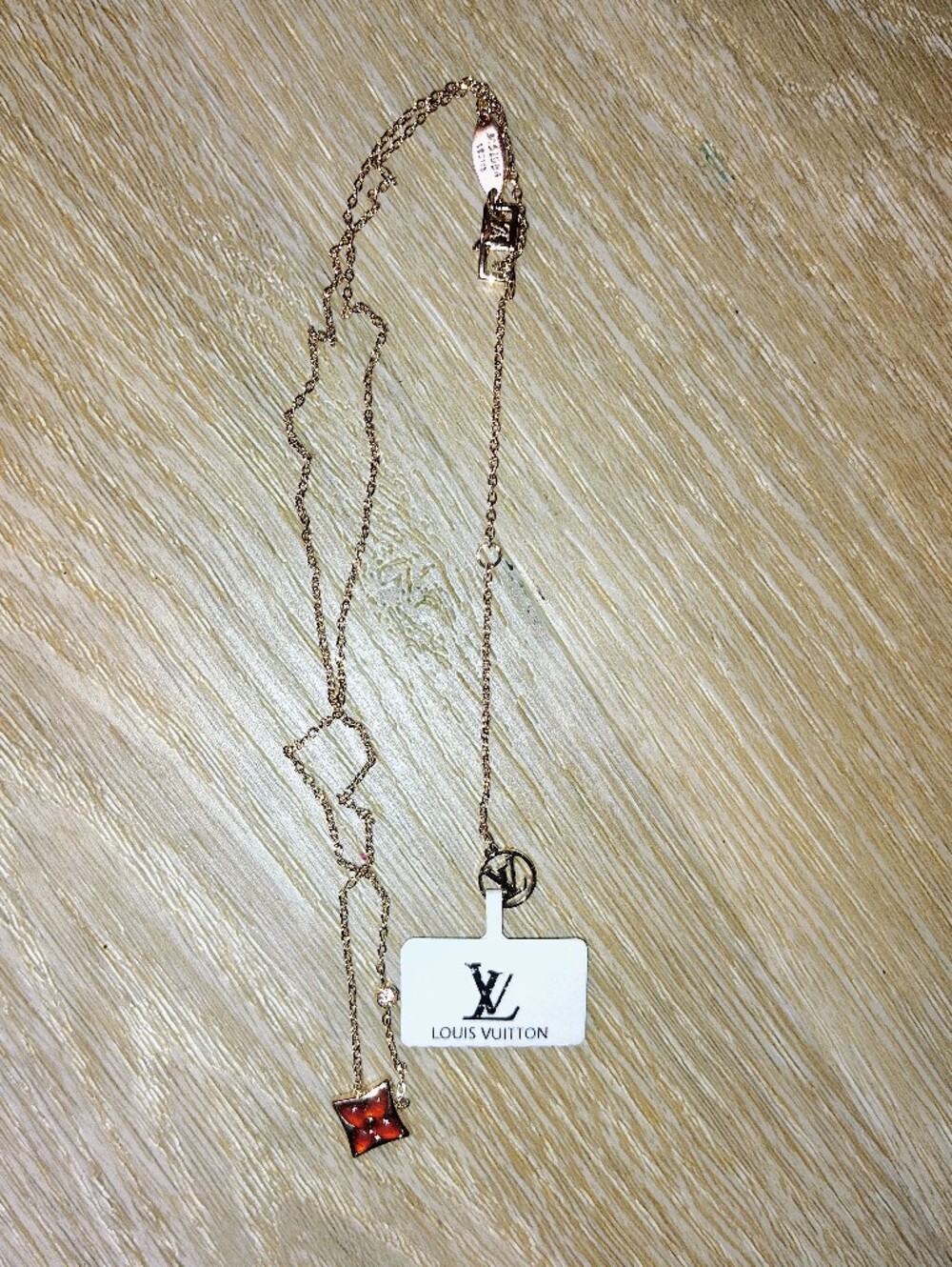 Louis Vuitton Blossom Monogram Flower Pendant with Gold Necklace